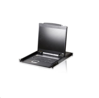 ATEN KVM konzola CL1000N, 19", VGA, PS/2, 1280 x 1024, 1U, crna